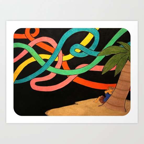 "Upon an Island Outside the Streams of Time" Art Print