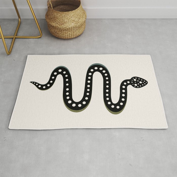 Minimal Snake - Black Rug