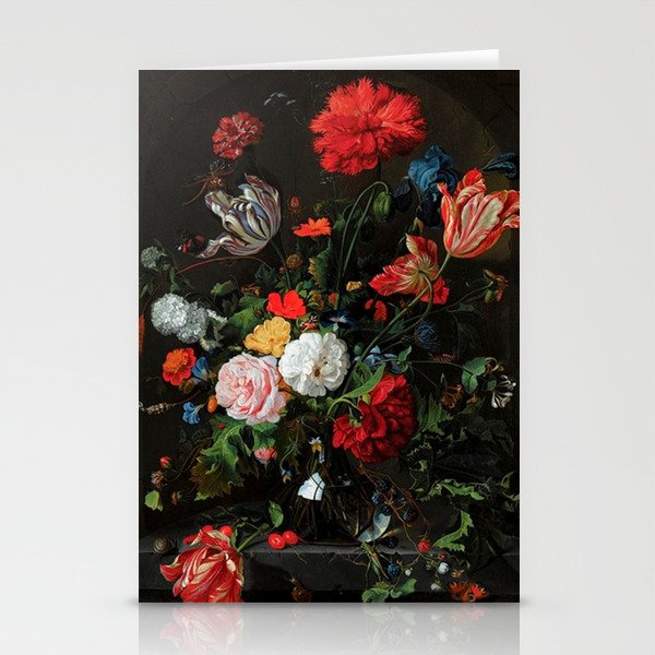 Still Life With Flowers By Jan Davidsz. de Heem Stationery Cards