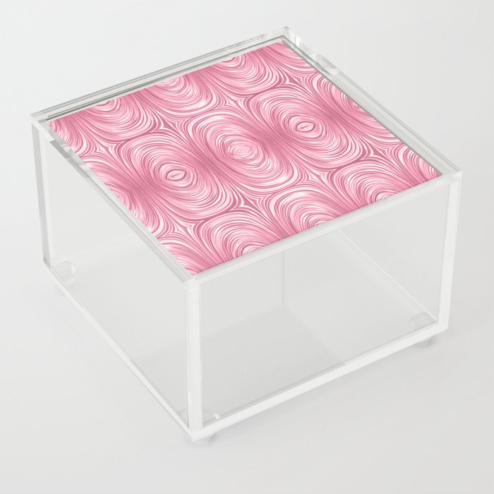 Glam Pink Metallic Swirl Texture Acrylic Box