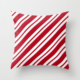 Candy Cane Stripes Throw Pillow