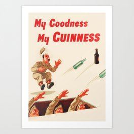 0007 - My Goodness My Guinness (Bottles) Poster Art Print