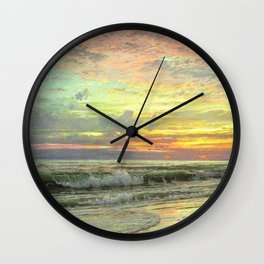 Coastal Newport, Rhode Island Landscape Painting by William Trost Richards Wall Clock
