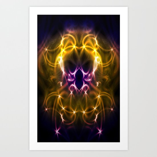 Golden abstract Art Print