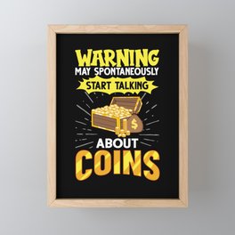 Coin Collecting Numismatist Beginner Pennies Money Framed Mini Art Print