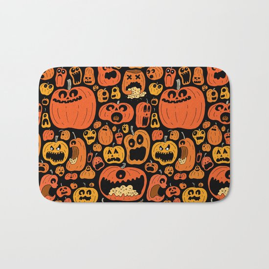 Pumpkin Pattern Bath Mat