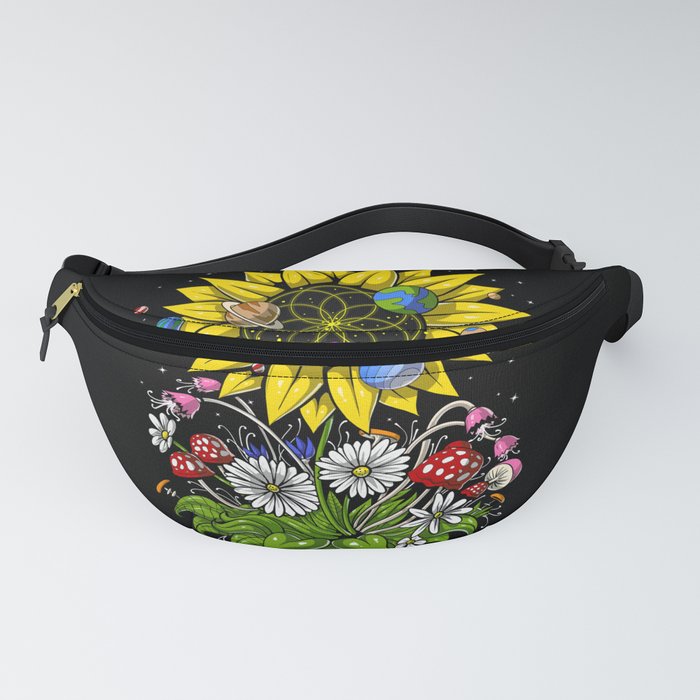 Hippie Sunflower Sacred Geometry Fanny Pack