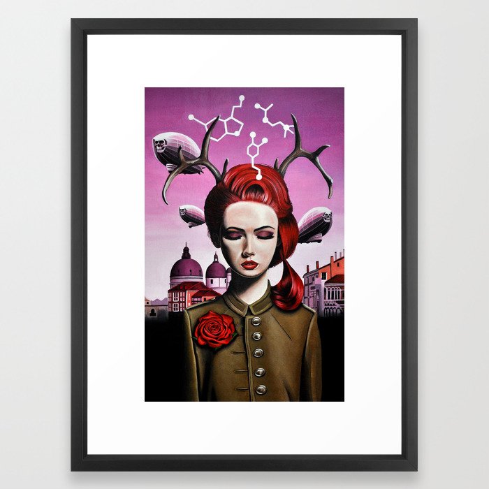 She Dreams in Mysterious Ways Framed Art Print