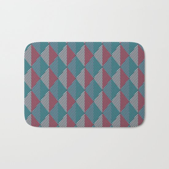 Minimal Diamonds Bath Mat