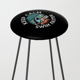 Keep Calm And Swim Faster Freediving Freediver Counter Stool