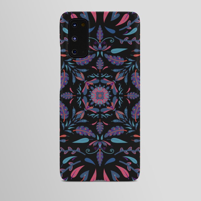 Mandala Dark Floral Pattern Android Case