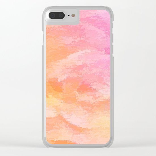 Soft Pastel Floral Blend Clear iPhone Case