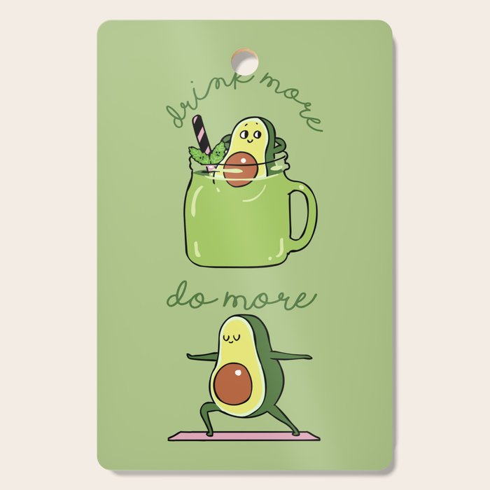 Drink More Smoothie Do More Yoga Avocado Wall Mural by