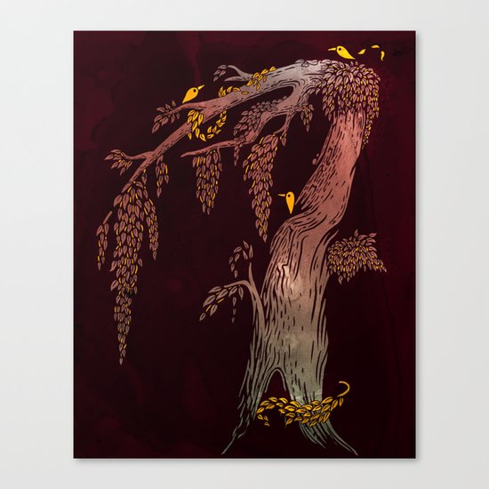 Tree Birds Canvas Print
