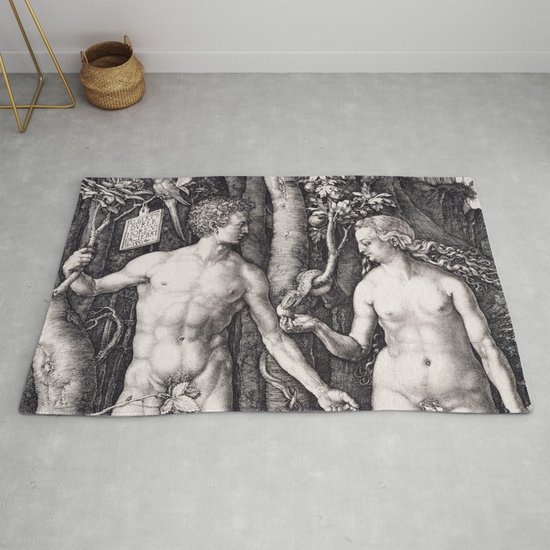 Adam And Eve By Albrecht Durer Rug By Palazzoartgallery Society6