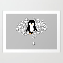 Penguin Mark Art Print