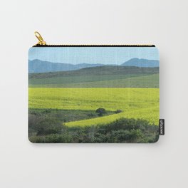 Rolling Hills and Meadows Landscape, South Africa Carry-All Pouch | Panorama, Photo, Greenhill, Meadows, Yellow, Beautiful, Landscape, Crops, Green, Spring 