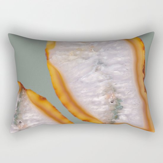 Agate Translucent #Yellow #Orange #2 #decor #art #society6 Rectangular Pillow