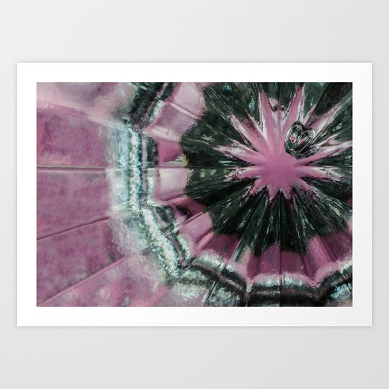 Black and pink abstract Art Print