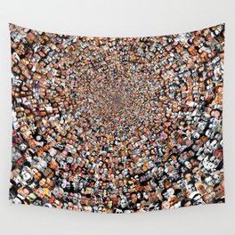 "The Work 3000 Famous and Infamous Faces Collage Wall Tapestry