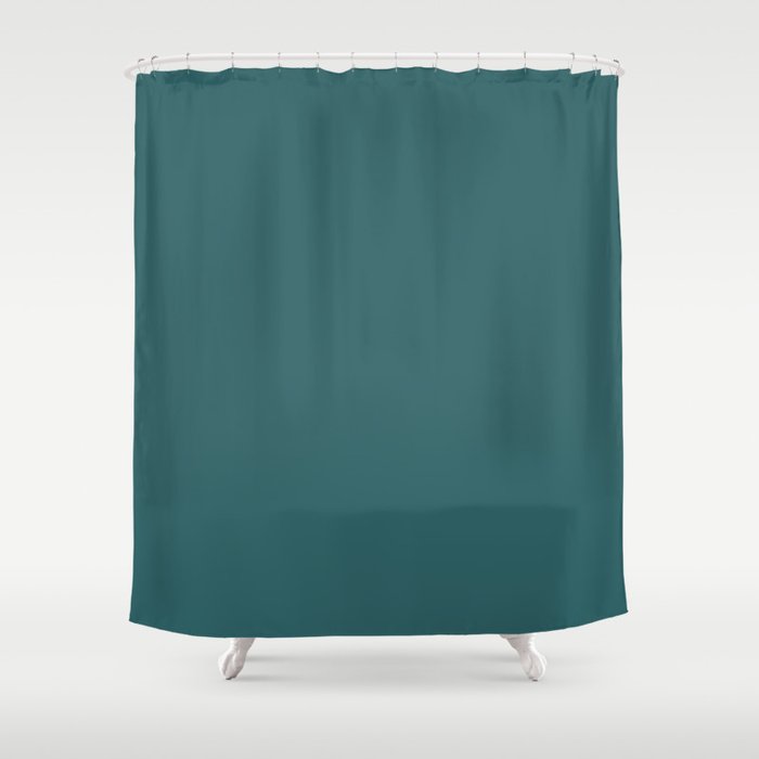 Solid Color Dark Teal Shower Curtain By, Teal Shower Curtains