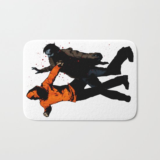 Zombie Fist Fight! Bath Mat
