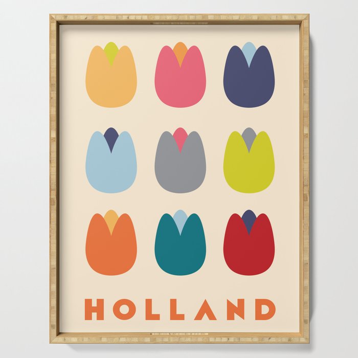 Holland Tulips Serving Tray