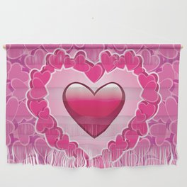 Pink Love Background Wall Hanging