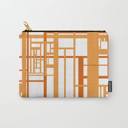 Scaffold Carry-All Pouch | Minimal, Orange, Contemporary, Home Decor, Graffic Design, Lines, Modern, Bold, Bright, Build 