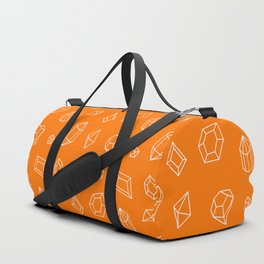 Orange and White Gems Pattern Duffle Bag