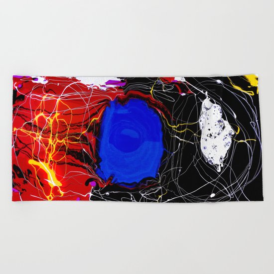 I IN THE STORM Beach Towel