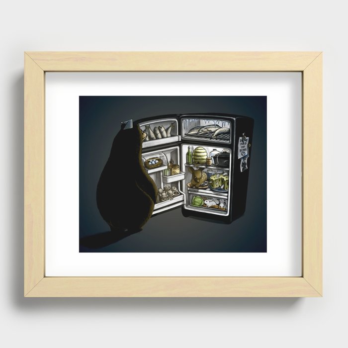 An Omnivore's Midnight Dilemma  Recessed Framed Print