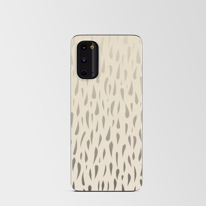 Organic Texture Minimalist Ombré Abstract Pattern in Gray and Almond Cream Android Card Case