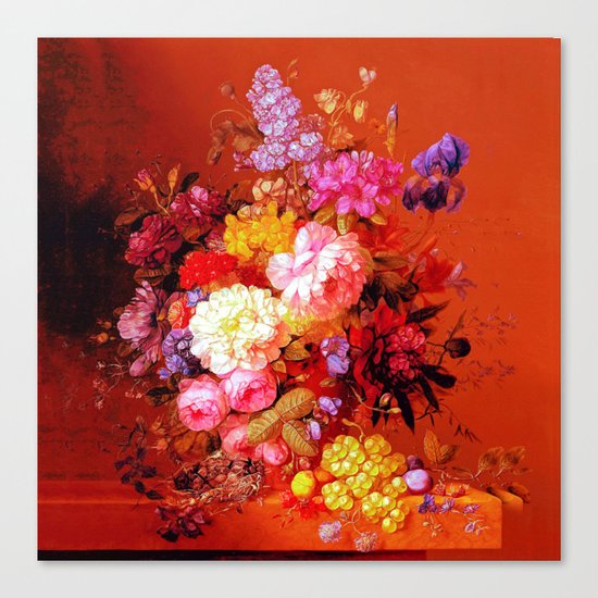 Passion Fruits and Flowers Canvas Print
