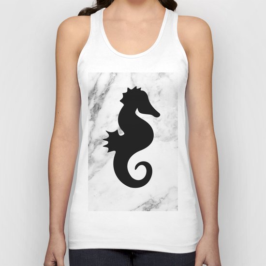 Marble seahorse Unisex Tank Top