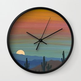 Arizona Moonrise Wall Clock