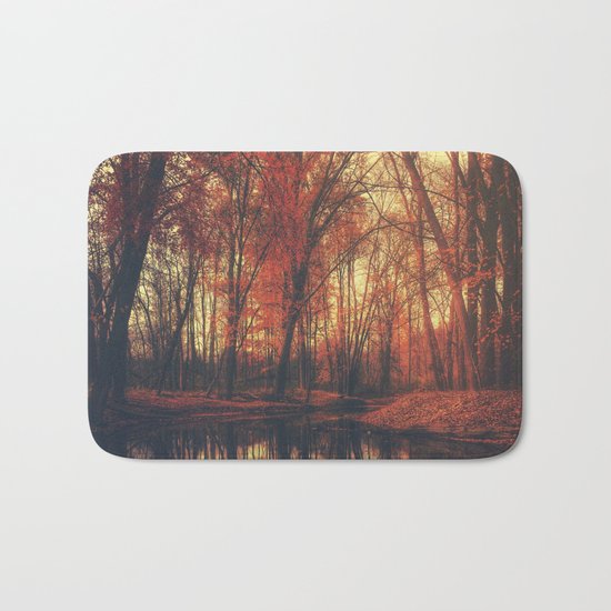 Where are you? Autum Fall - Autumnal forest Bath Mat