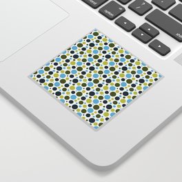 Blue and green dots Sticker