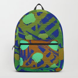 Abstract Paint Pattern Peacock Backpack