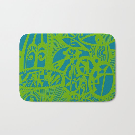 INK#7 Dream in Green Bath Mat