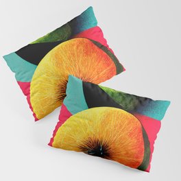 Inner Fruit - Abstract Minimalist Digital Retro Poster Art Pillow Sham