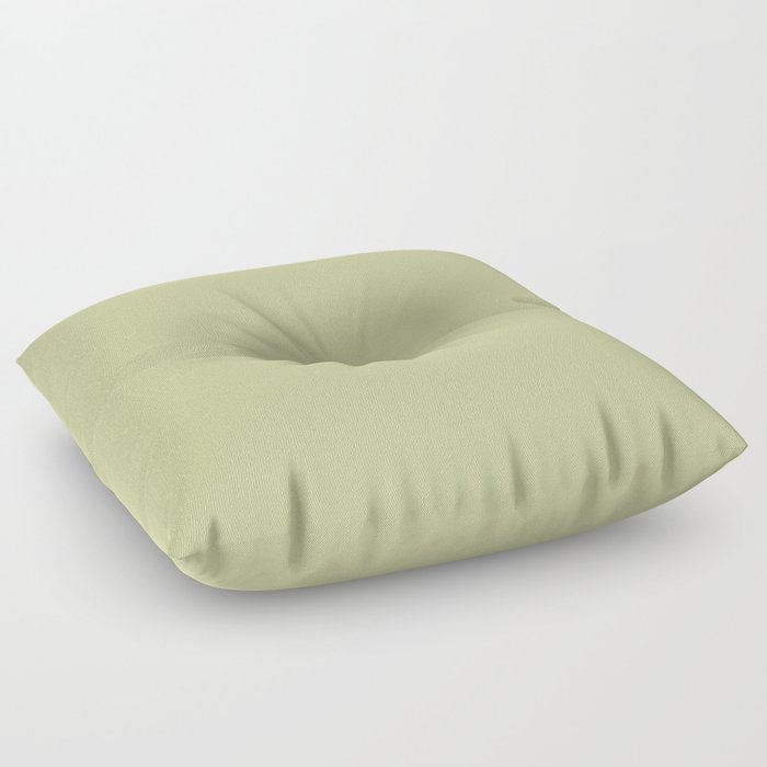 Pastel Green Solid Color Hue Shade - Patternless Floor Pillow