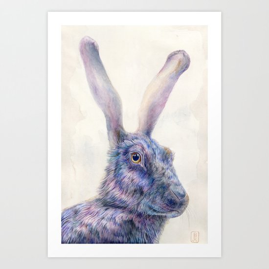 Black Rabbit Art Print