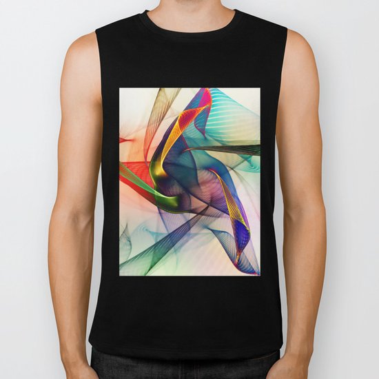 Abstract Bird Biker Tank