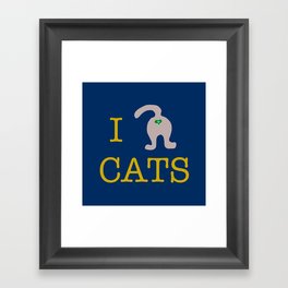 I Love Cats Framed Art Print