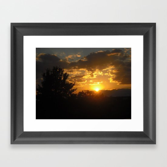 Silhouette Sunset Framed Art Print