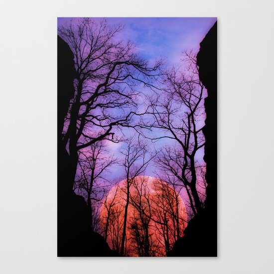 Moonrise Canyon Canvas Print