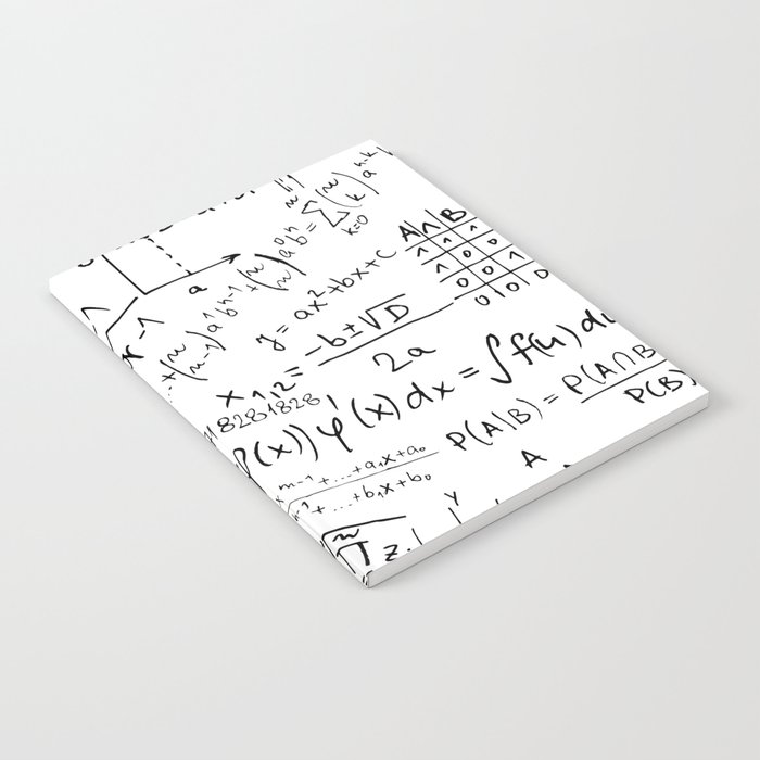 Math Geek Print, Math Equation Pattern Notebook