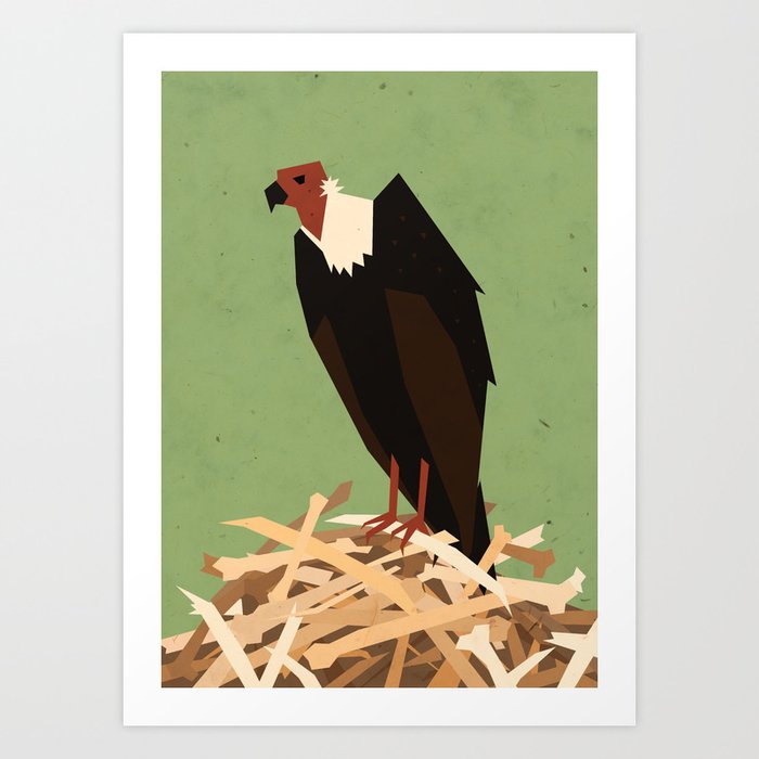 Discover the motif V IS FOR VULTURE by Yetiland as a print at TOPPOSTER