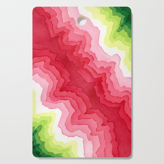 Energetic Crimson Abstract Cutting Board